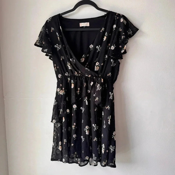 Altar'd State Dresses & Skirts - Altar’s State | Black Flowy Floral Dress